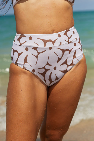 Women's High Waisted Bottoms in Toasted Coconut